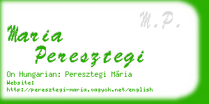 maria peresztegi business card